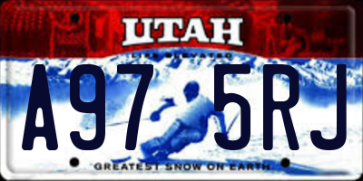 UT license plate A975RJ