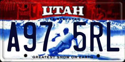 UT license plate A975RL