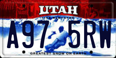 UT license plate A975RW