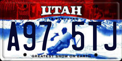 UT license plate A975TJ