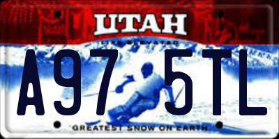 UT license plate A975TL