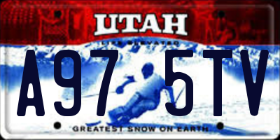 UT license plate A975TV