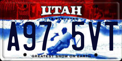 UT license plate A975VT