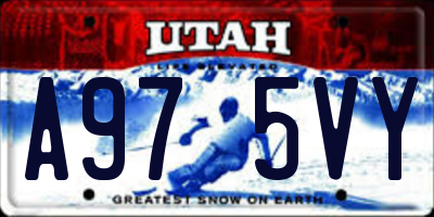 UT license plate A975VY