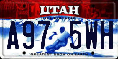 UT license plate A975WH