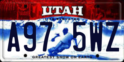 UT license plate A975WZ