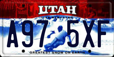 UT license plate A975XF