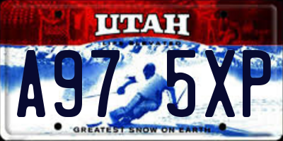 UT license plate A975XP