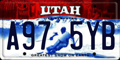 UT license plate A975YB