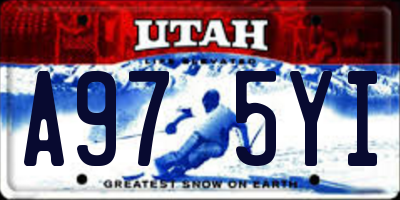 UT license plate A975YI