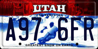 UT license plate A976FR