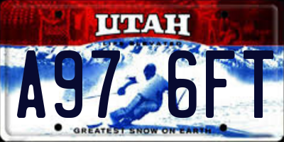 UT license plate A976FT