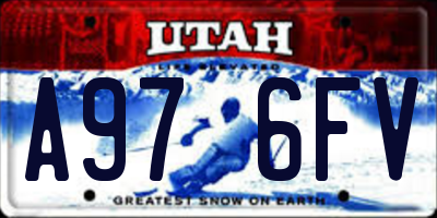 UT license plate A976FV
