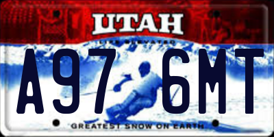 UT license plate A976MT