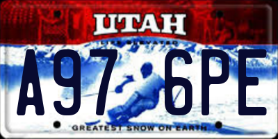 UT license plate A976PE