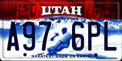 UT license plate A976PL