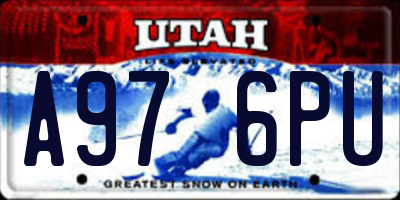UT license plate A976PU