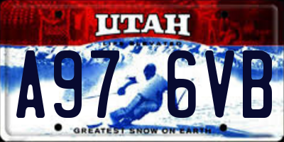 UT license plate A976VB