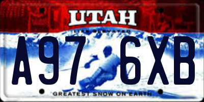 UT license plate A976XB