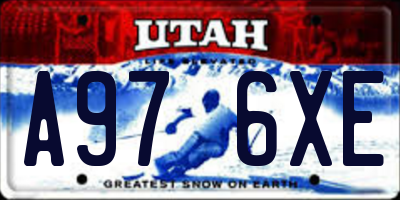 UT license plate A976XE