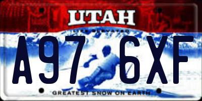 UT license plate A976XF