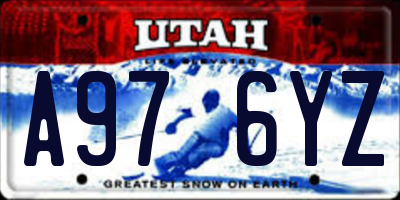 UT license plate A976YZ