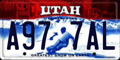 UT license plate A977AL