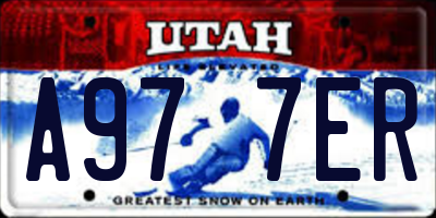 UT license plate A977ER