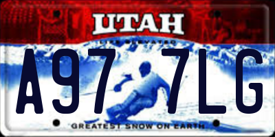 UT license plate A977LG