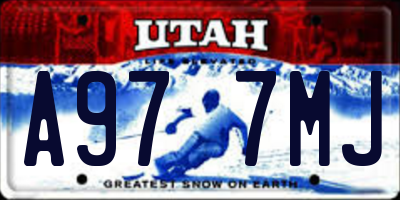 UT license plate A977MJ
