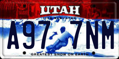 UT license plate A977NM