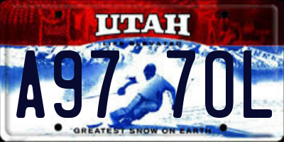 UT license plate A977OL