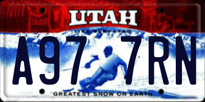 UT license plate A977RN