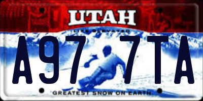 UT license plate A977TA