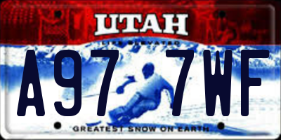 UT license plate A977WF