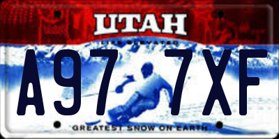 UT license plate A977XF