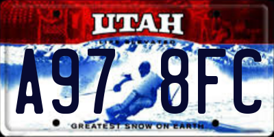 UT license plate A978FC