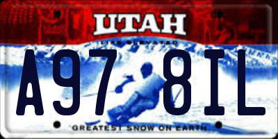 UT license plate A978IL