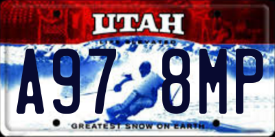 UT license plate A978MP