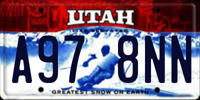 UT license plate A978NN