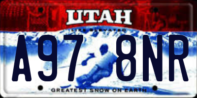 UT license plate A978NR