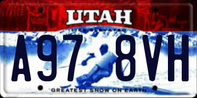 UT license plate A978VH