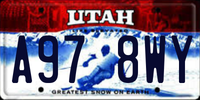 UT license plate A978WY