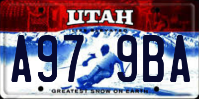 UT license plate A979BA