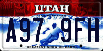 UT license plate A979FH