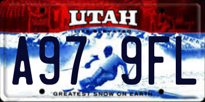 UT license plate A979FL