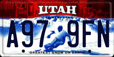 UT license plate A979FN