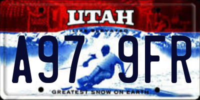 UT license plate A979FR