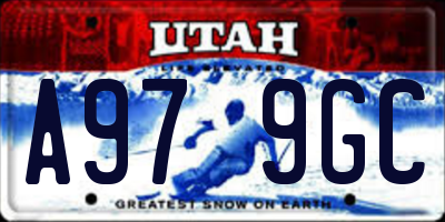 UT license plate A979GC