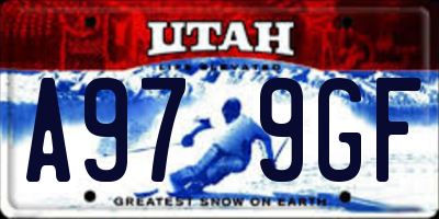 UT license plate A979GF